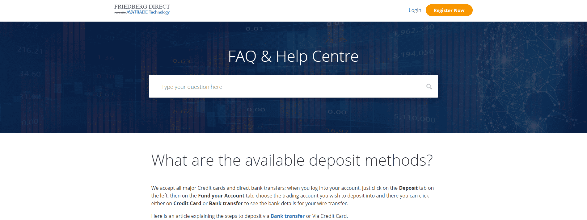 Friedberg Direct Review deposit methods